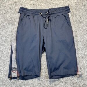 Mondo Athletic Shorts Mens 32 Navy Blue Sporty Streetwear Zipper Side Details